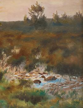 Bruno Liljefors, Fox and Mallards in a Summer Landscape.