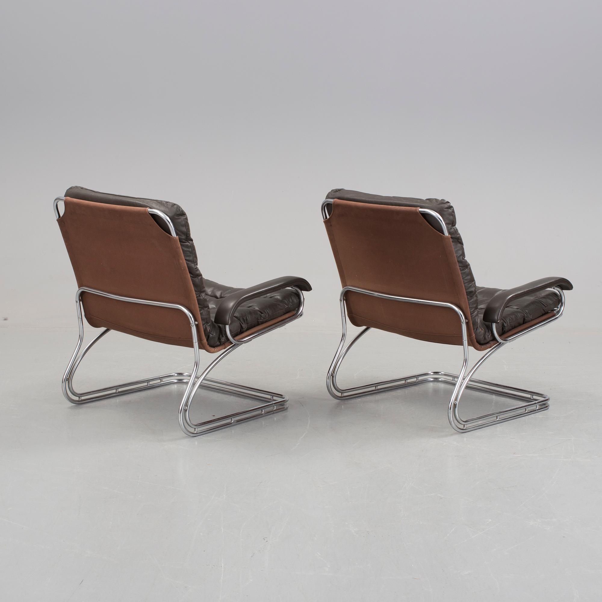 Armchairs, a couple, "Fuga" John Mortensen, Thams Møbler.