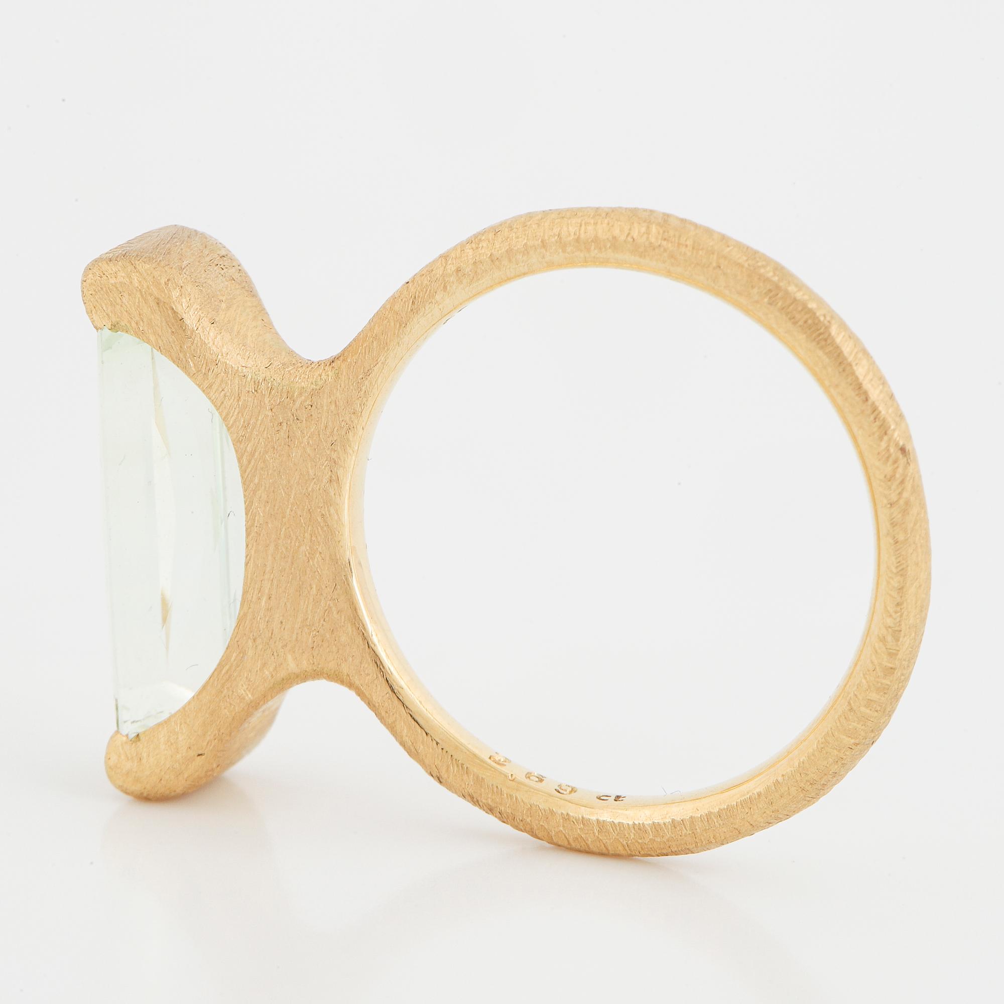 DULONG, a faceted aquamarine "Future" ring.