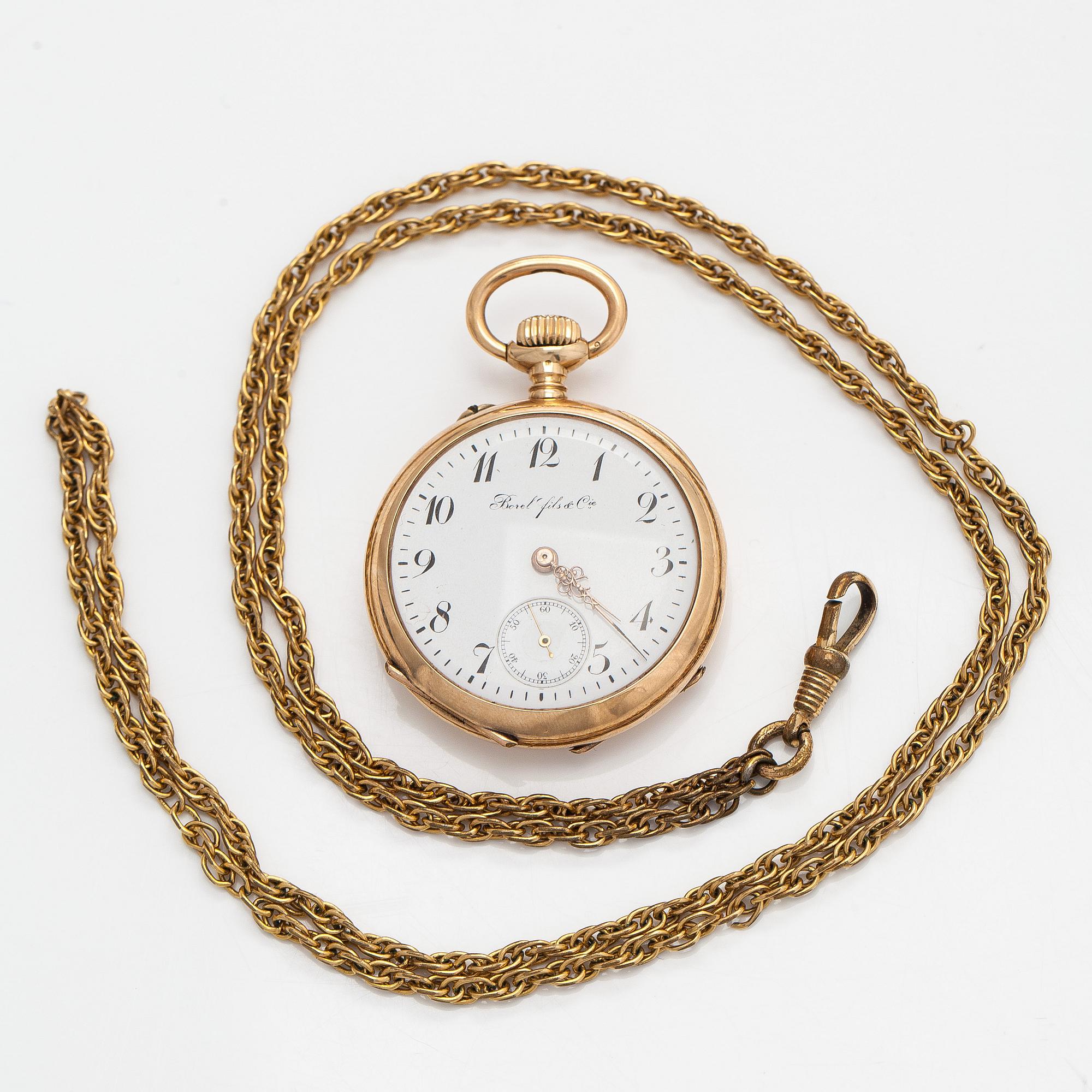 Borel Fils & Cie, fickur/mormorsur, 35,5 mm.