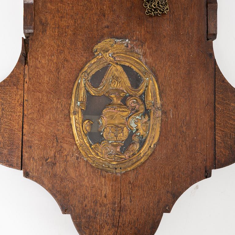 A Dutch wall clock, 18th/19th Century.