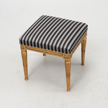 Stool, Gustavian style, 19th century.