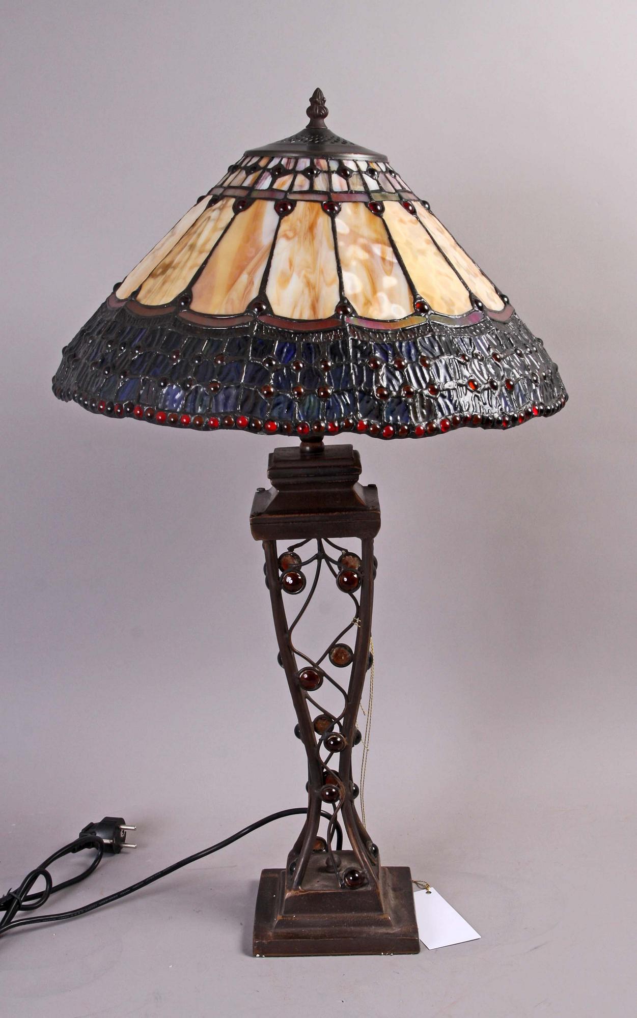 BORDSLAMPA, Tiffanystil, 1900/2000-tal.