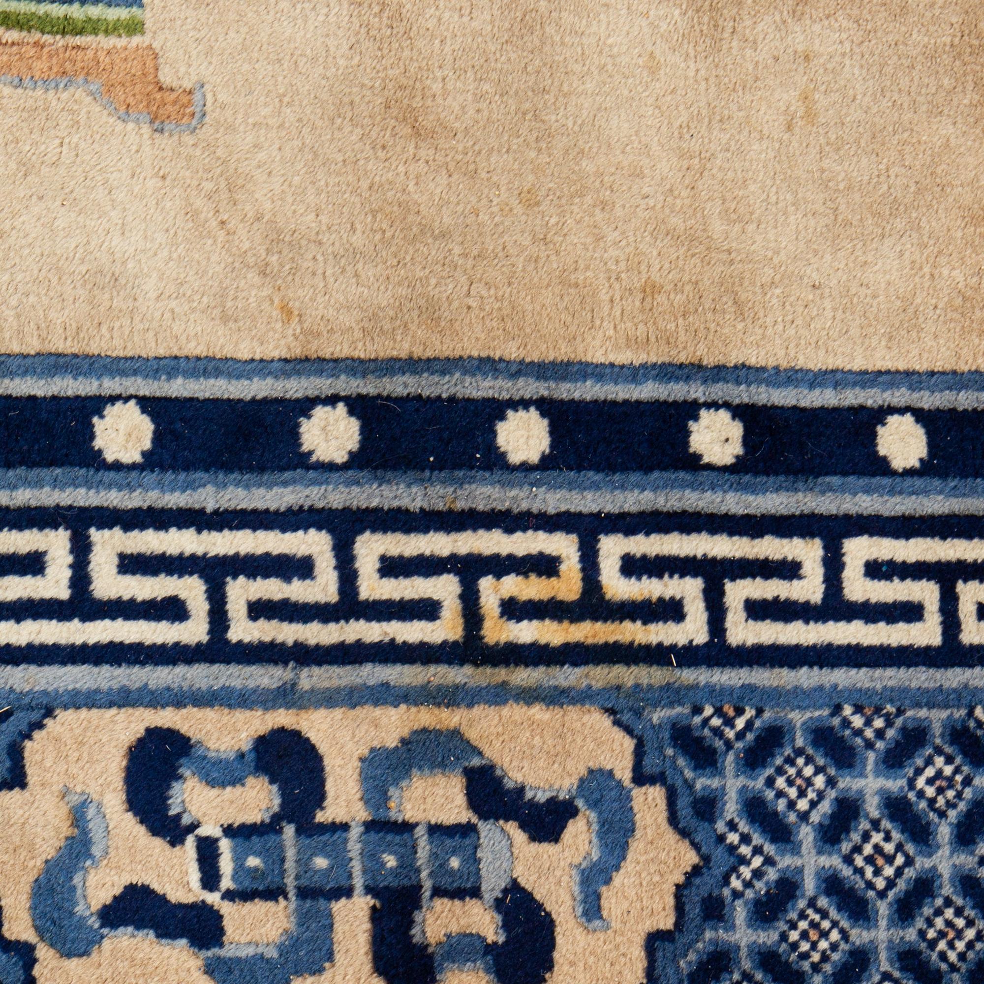 A Carpet, old China, "antique finish" ca 197 x 133 cm.