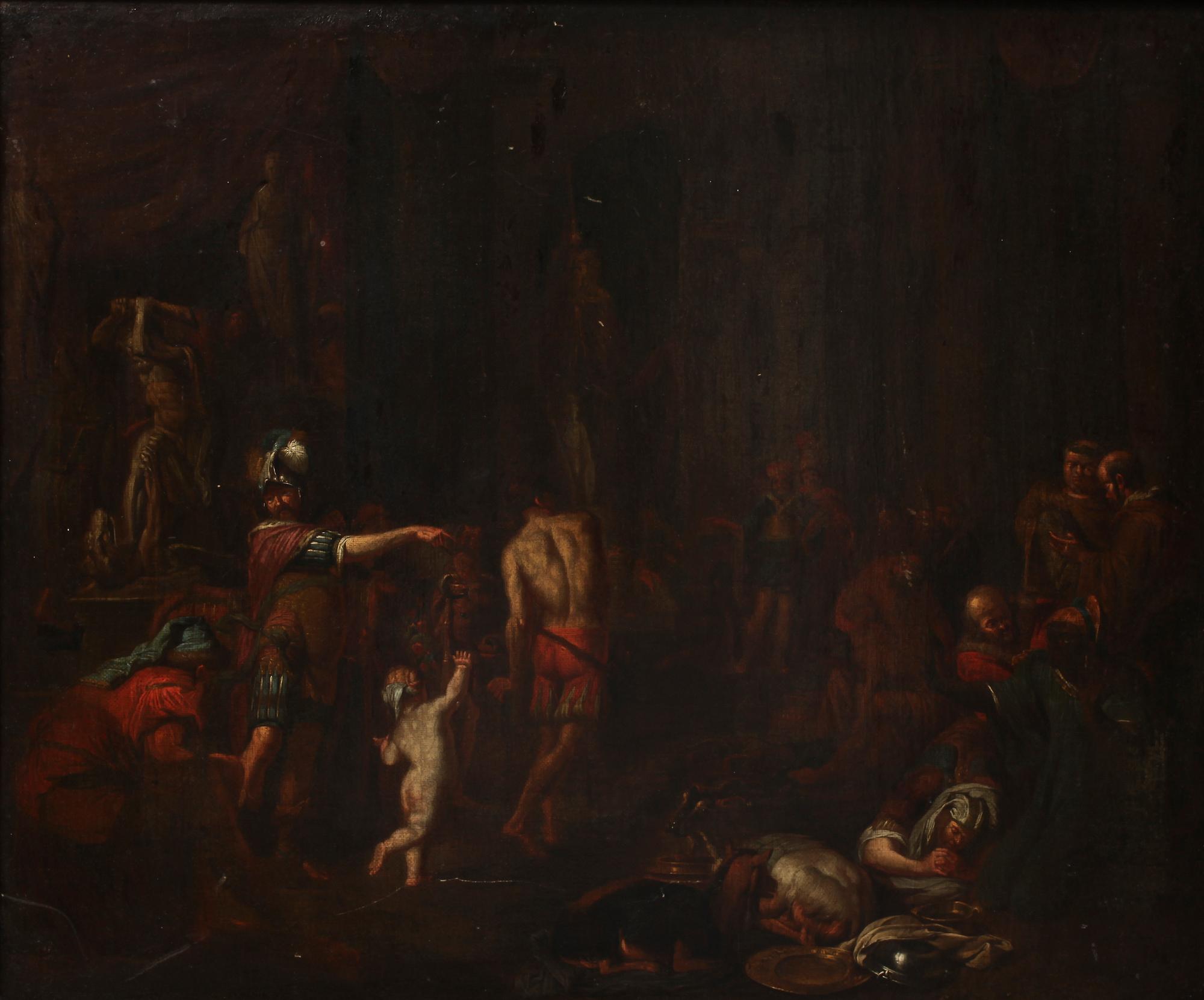 OKÄND KONSTNÄR, olja på duk, 1600/1700-tal.