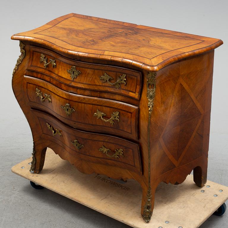 A Swedish Rococo chest of drawers, 18th Century.