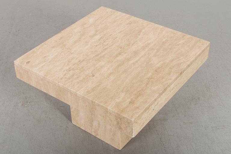 SOFFBORD / LAMPBORD, travertin, 1900-talets senare del.