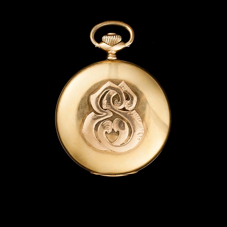 FICKUR, 14K guld, Zenith, dubbelboett. 1920-tal.