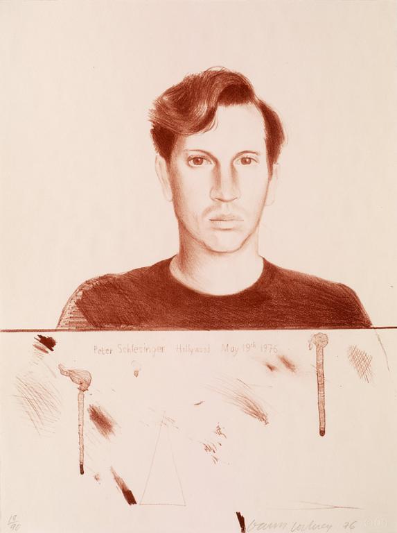 David Hockney, "Peter Schlesinger", from: "Friends".