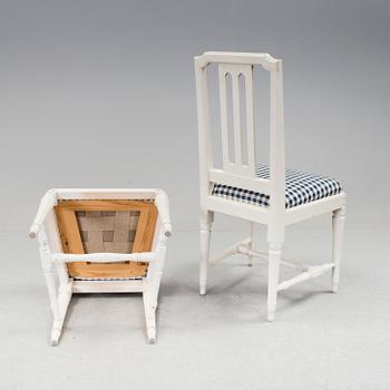 A set of six gustavian style chairs, "Odenslunda", by Ikea, late 20th century.