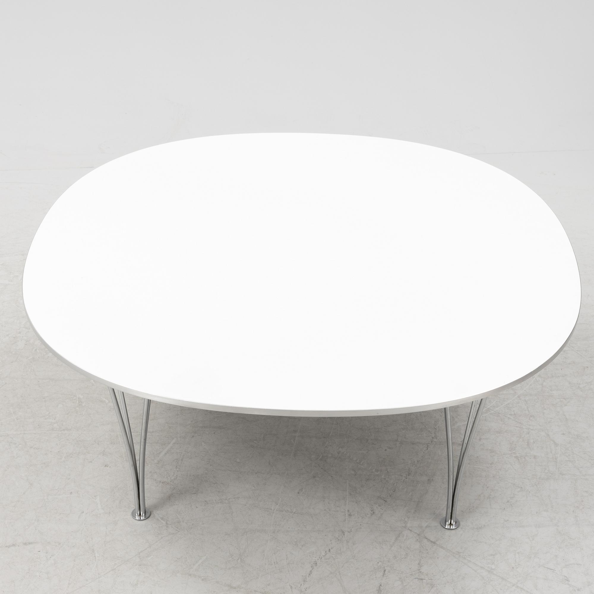 Bruno Mathsson, soffbord, "Supercirkel", Fritz Hansen, Danmark.