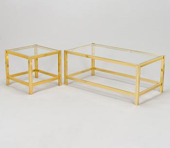 A coffee table and a side table, 1970s/80s.