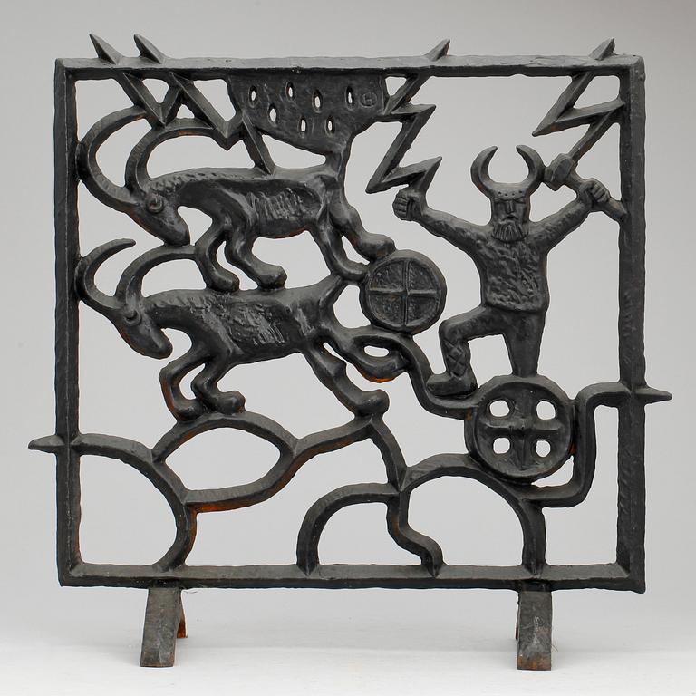 GNISTSKYDD, gjutjärn, Olle Hermansson, Husqvarna, 1960-tal.