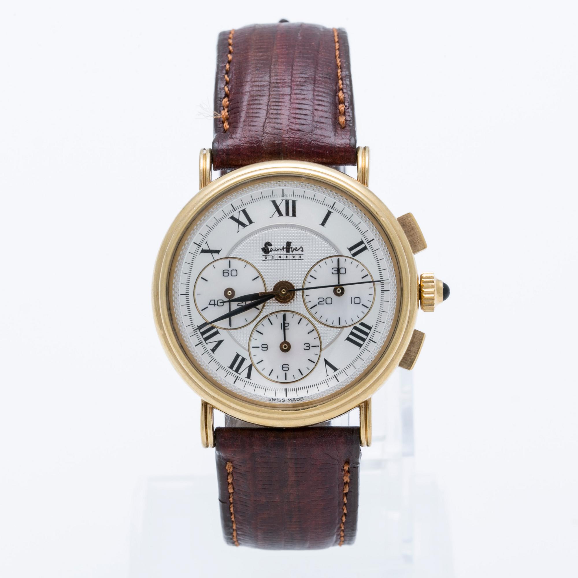 SAINT IVES GENEVÈ, wrist watch 33 mm, chronograph. - Bukowskis