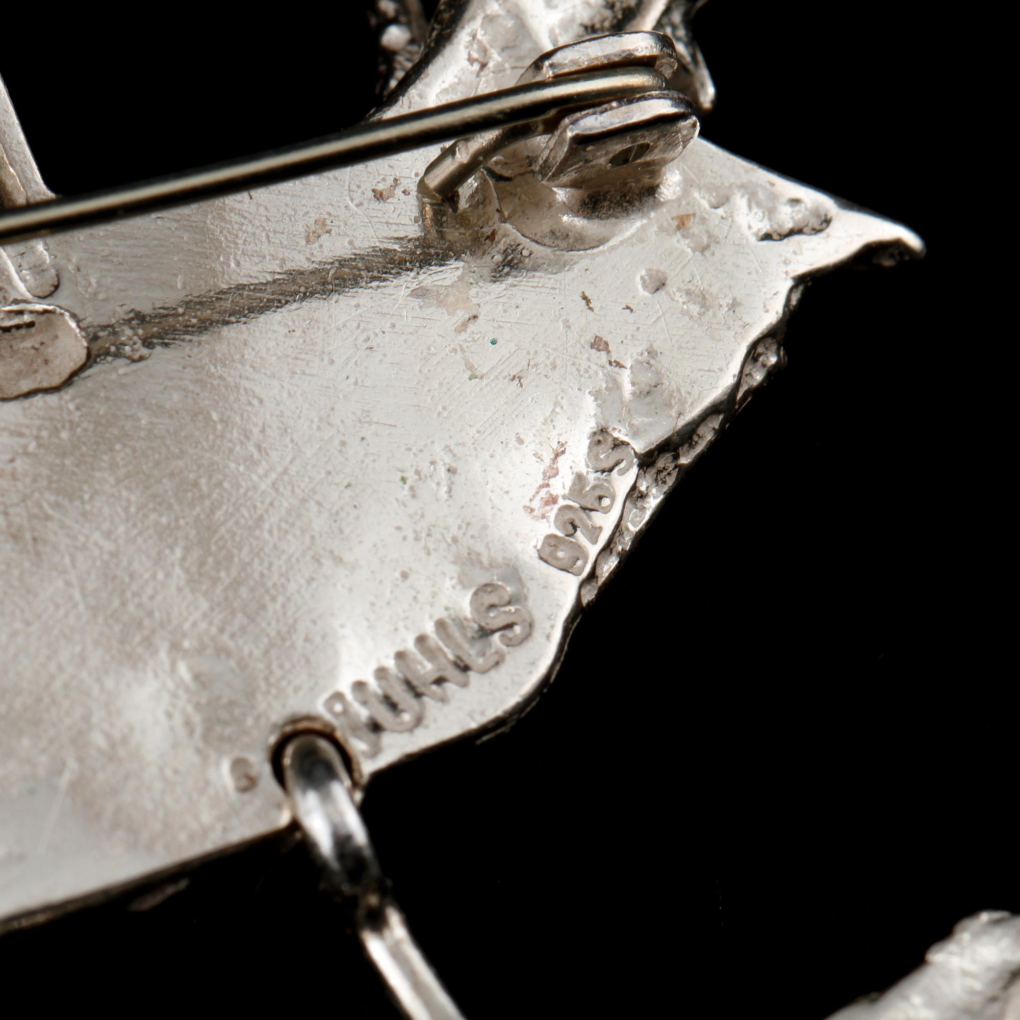 GARNITYR, 2 delar, sterlingsilver, Frank och Regine Juhl, Norge. Vikt 27 g.