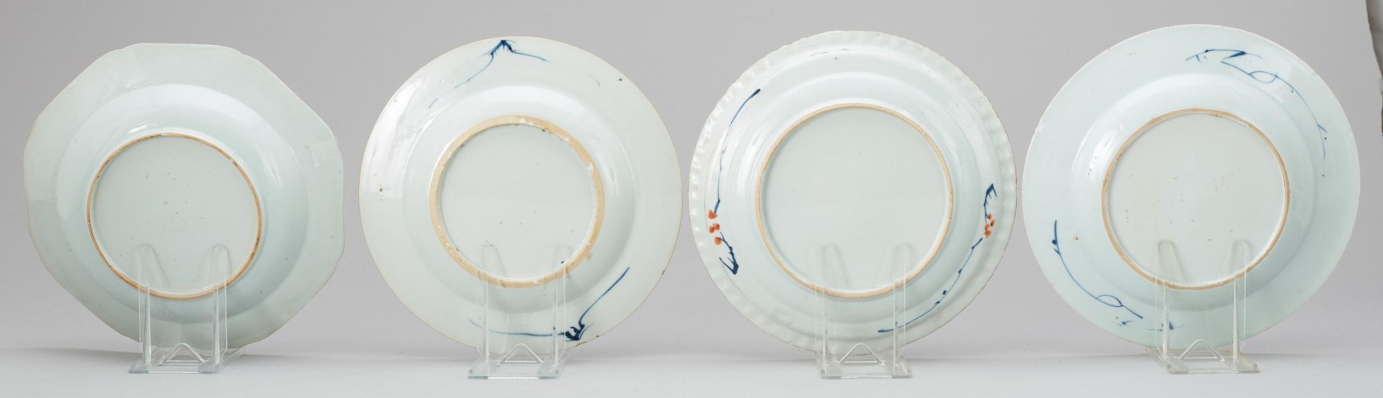 A set of nine polychrome plates, Qing dynasty, early 18th centurary.