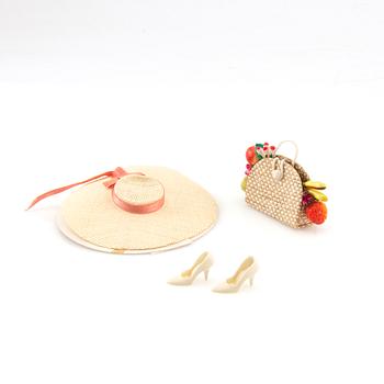 Barbie clothes 4 sets. Vintage, including "Busy Morning" Mattel 1963, "Winter Holiday", Mattel 1959-63.