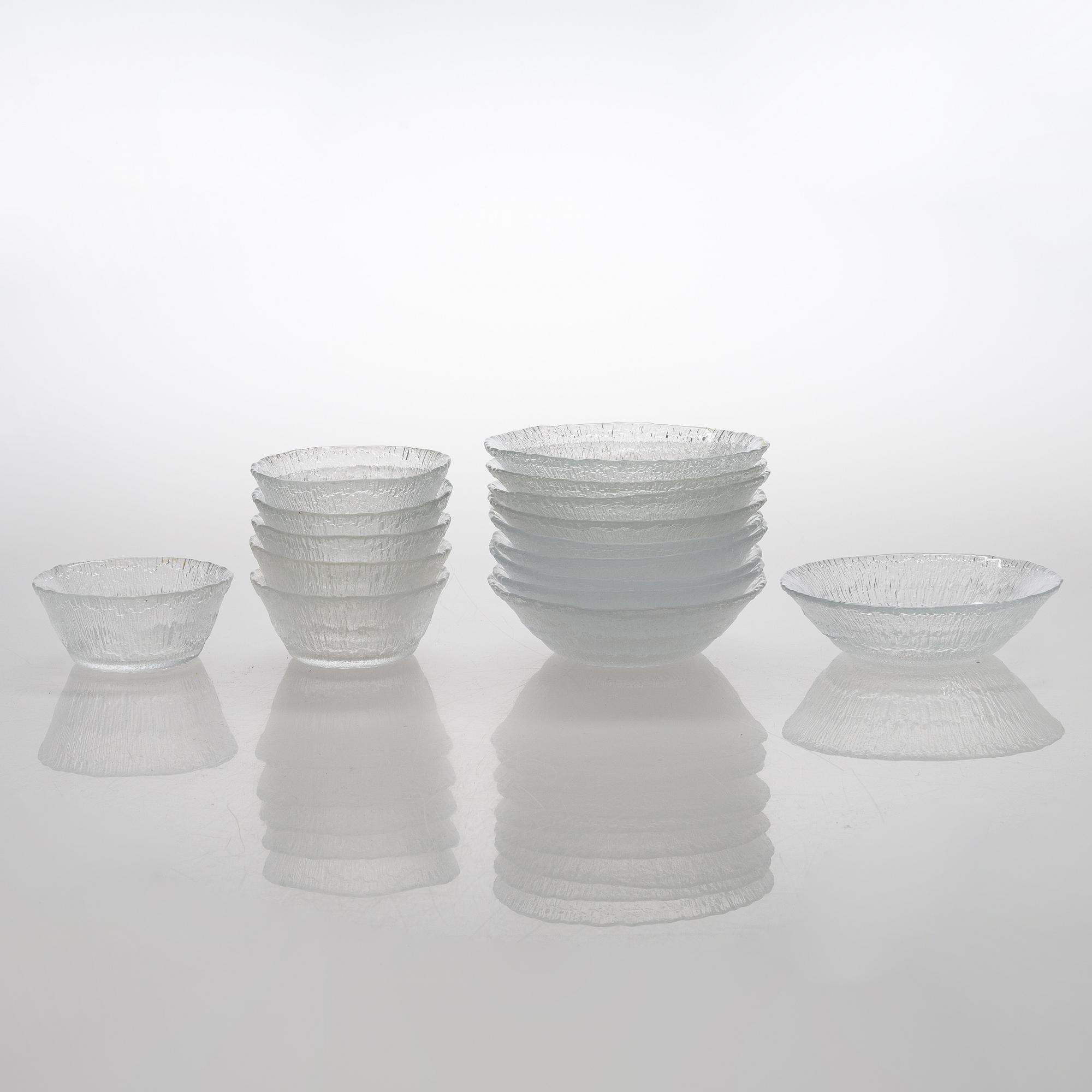 Tapio Wirkkala, Servis, glas, 47 delar, "Solaris", Iittala.