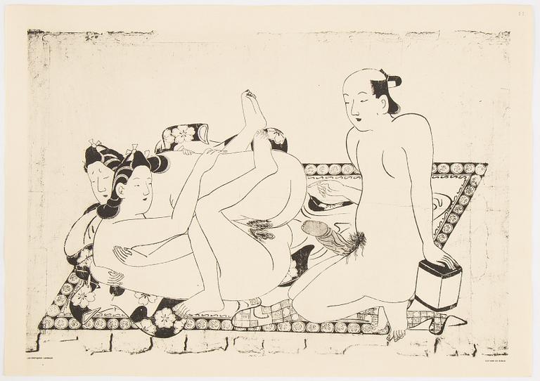 Mapp av Francois Poncetton, Les Erotiques Japonais, Paris, Editions du Siecle, 121 Bouleard Saint-Michel. MCMXXV.