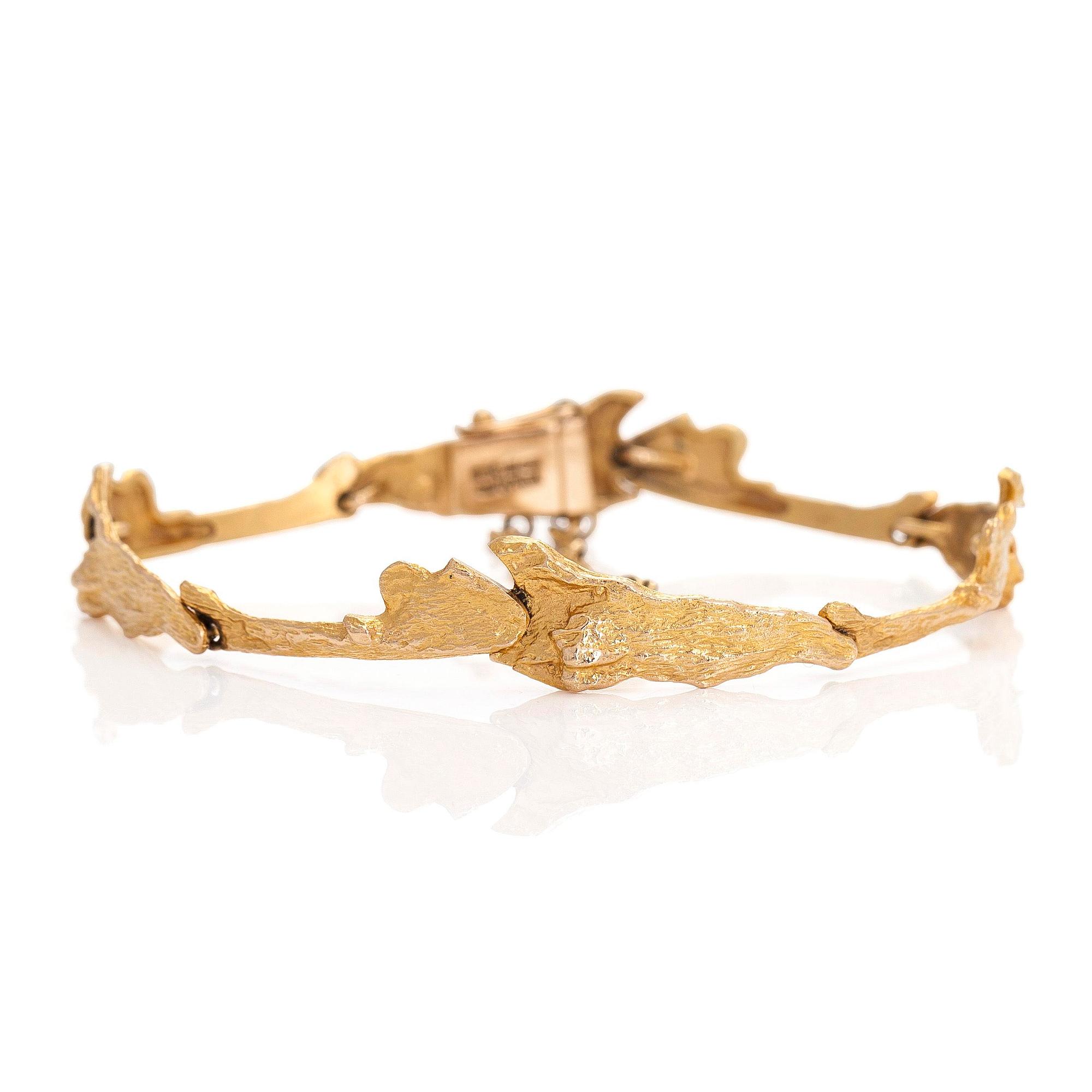 Björn Weckström, rannekoru, "Maariankämmekät"", 14K kultaa.