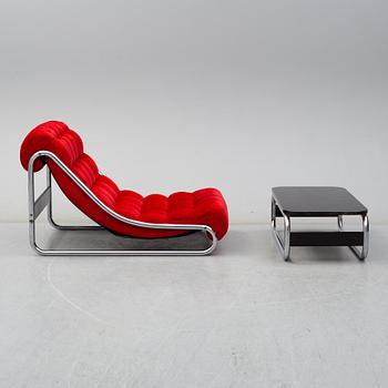 GILLIS LUNDGREN, fåtölj samt bord, "Impala", IKEA.