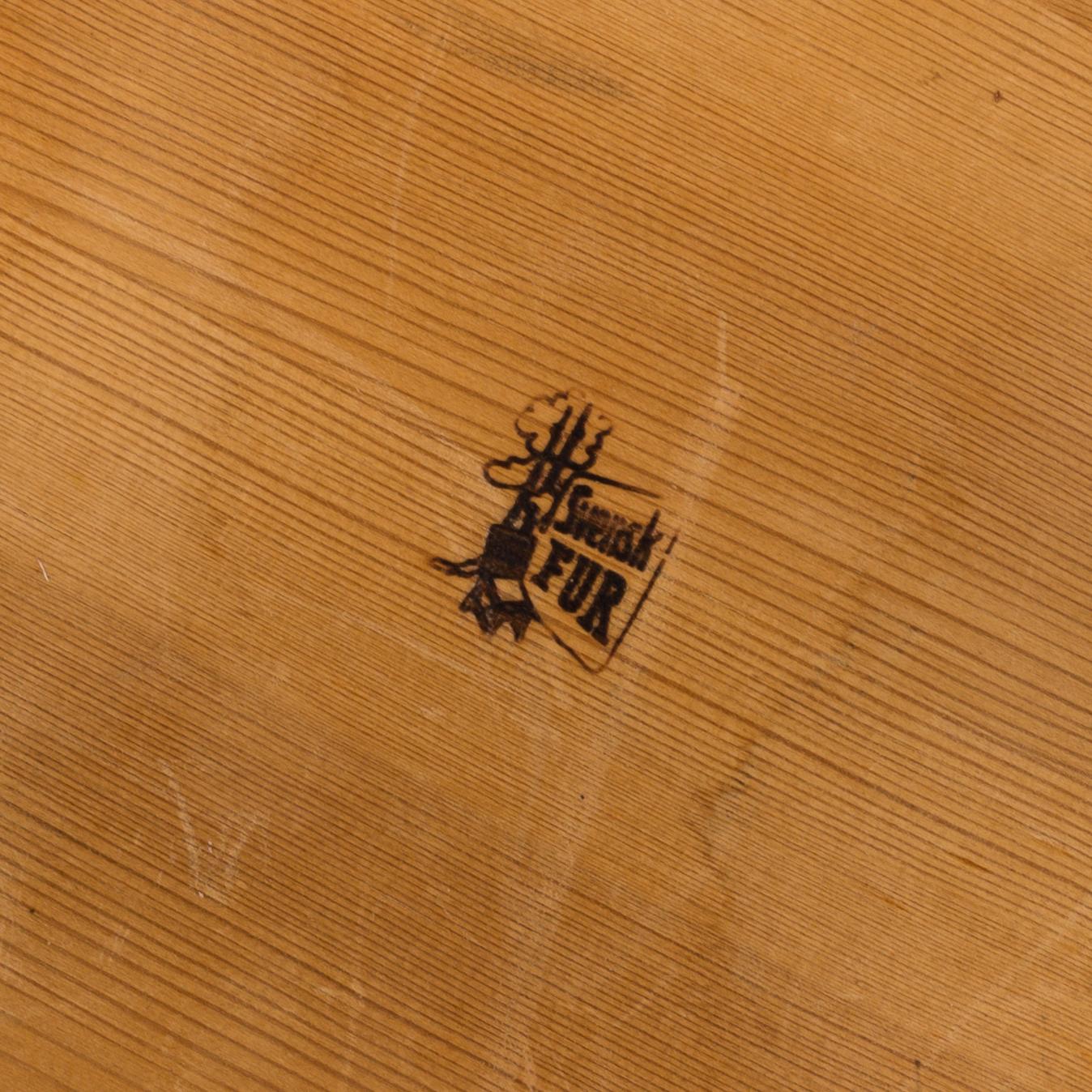 A second half of the 20th century 'Visingsö' stool by Carl Malmsten, Svensk Fur.
