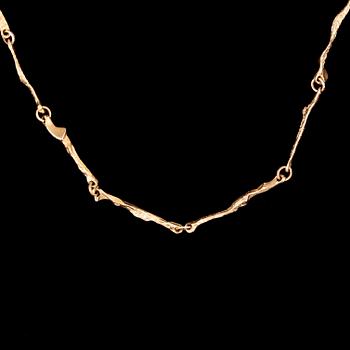 HALSSMYCKE, "Golden Stream" 14K guld, Björn Weckström Lapponia. Vikt 17 g.