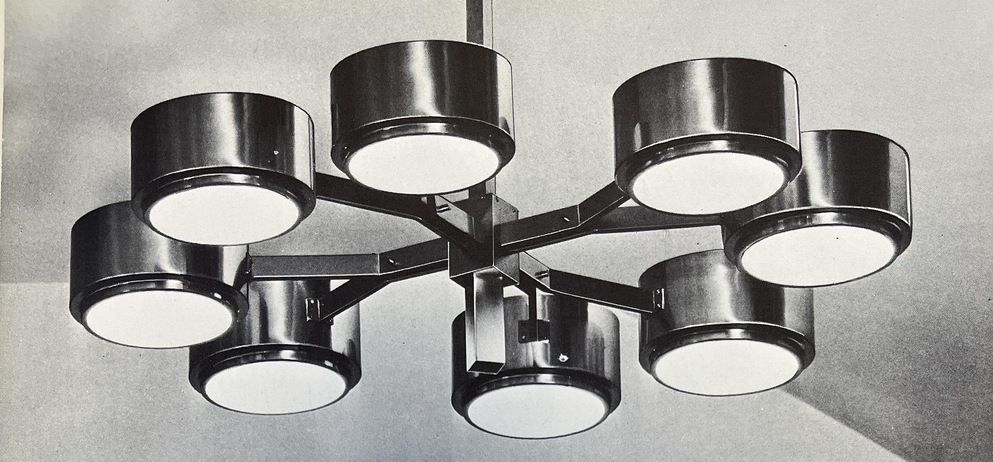 Hans-Agne Jakobsson, taklampa, modell "T 493/8", Hans-Agne Jakobsson AB, Markaryd, 1970-tal.