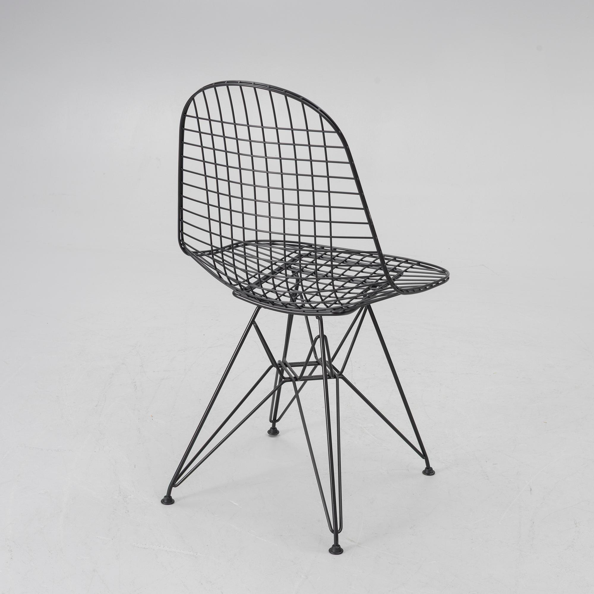 Charles & Ray Eames, four chairs, 'Wire Chair DKR', Vitra.