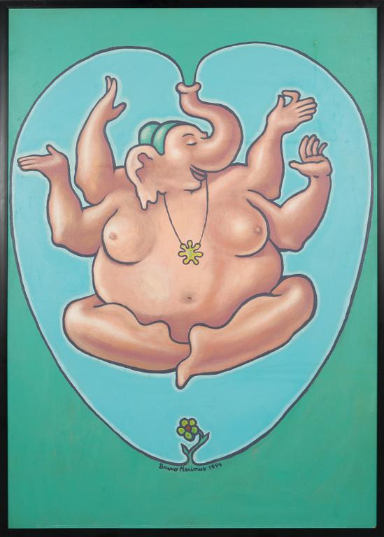 Bruno Maximus, oil on board, signed and dated 1994.