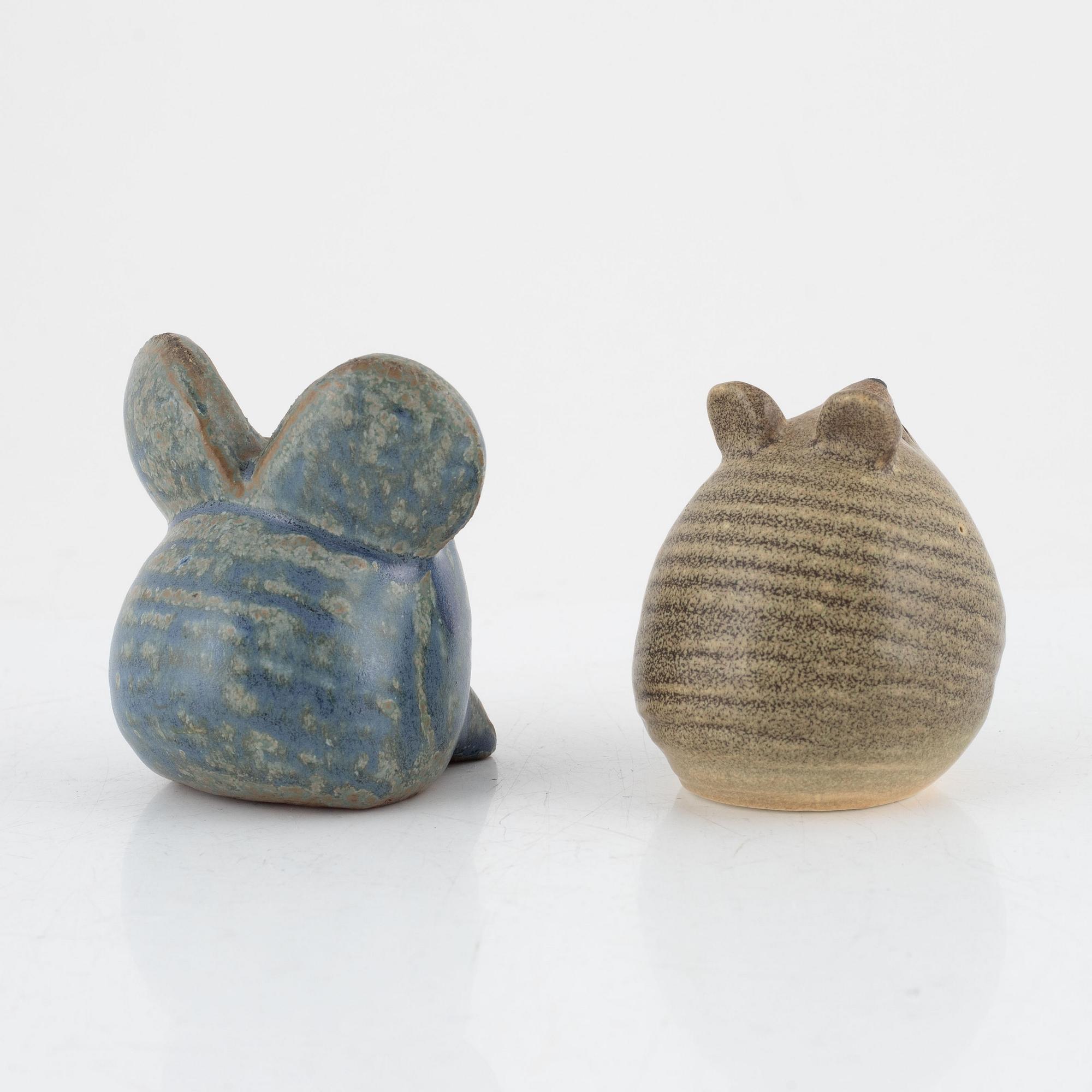 Lisa Larson, a group of six figurines, Gustavsberg and K-Studion.
