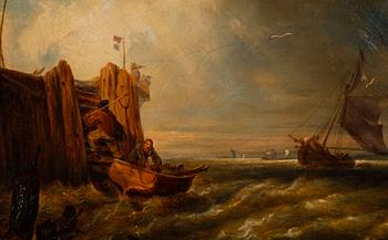 ANDREAS ACHENBACH, olja på duk, signerad A Achenbach, otydligt daterad -55.