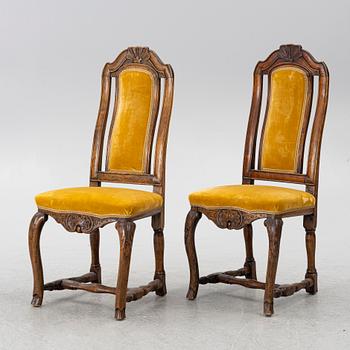 A pair of Late Baroque Chairs, a. mid-18th century.