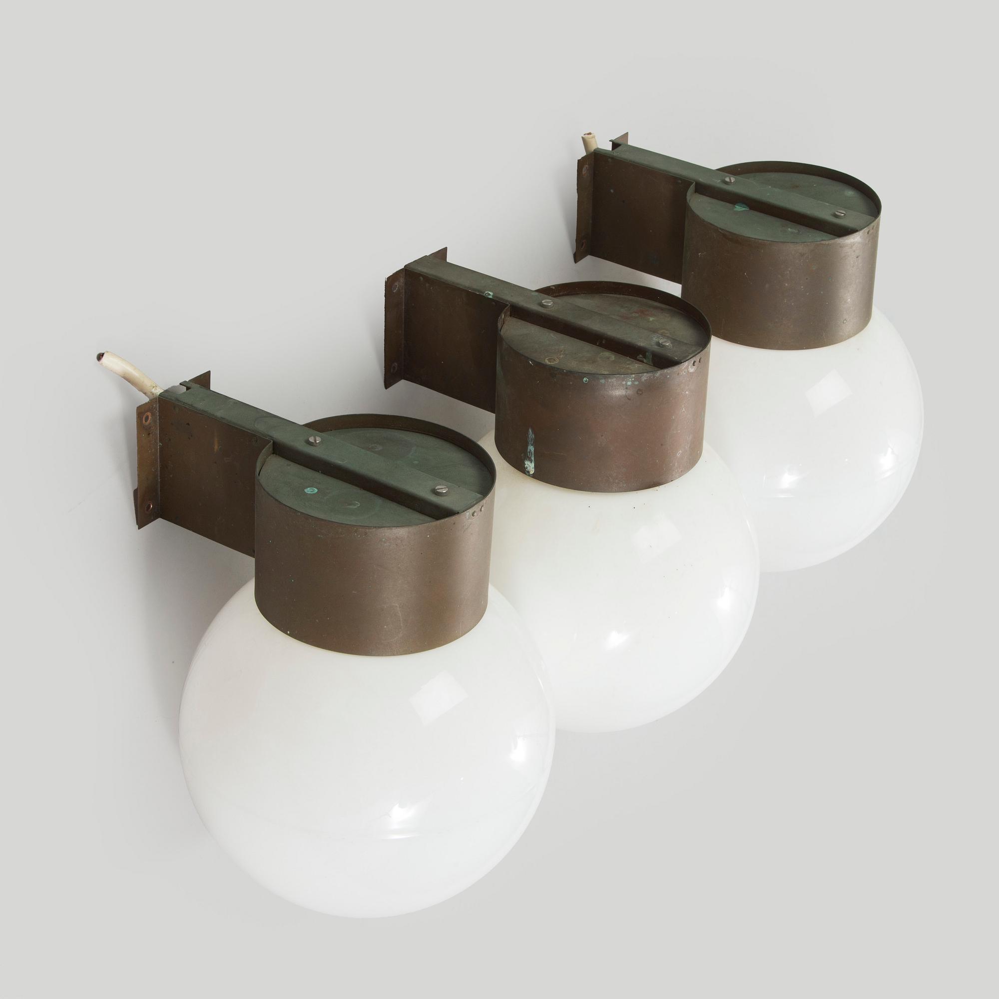 Utebelysning, 3 st, modell H 203, Asea Skandia, 1900-talets slut.