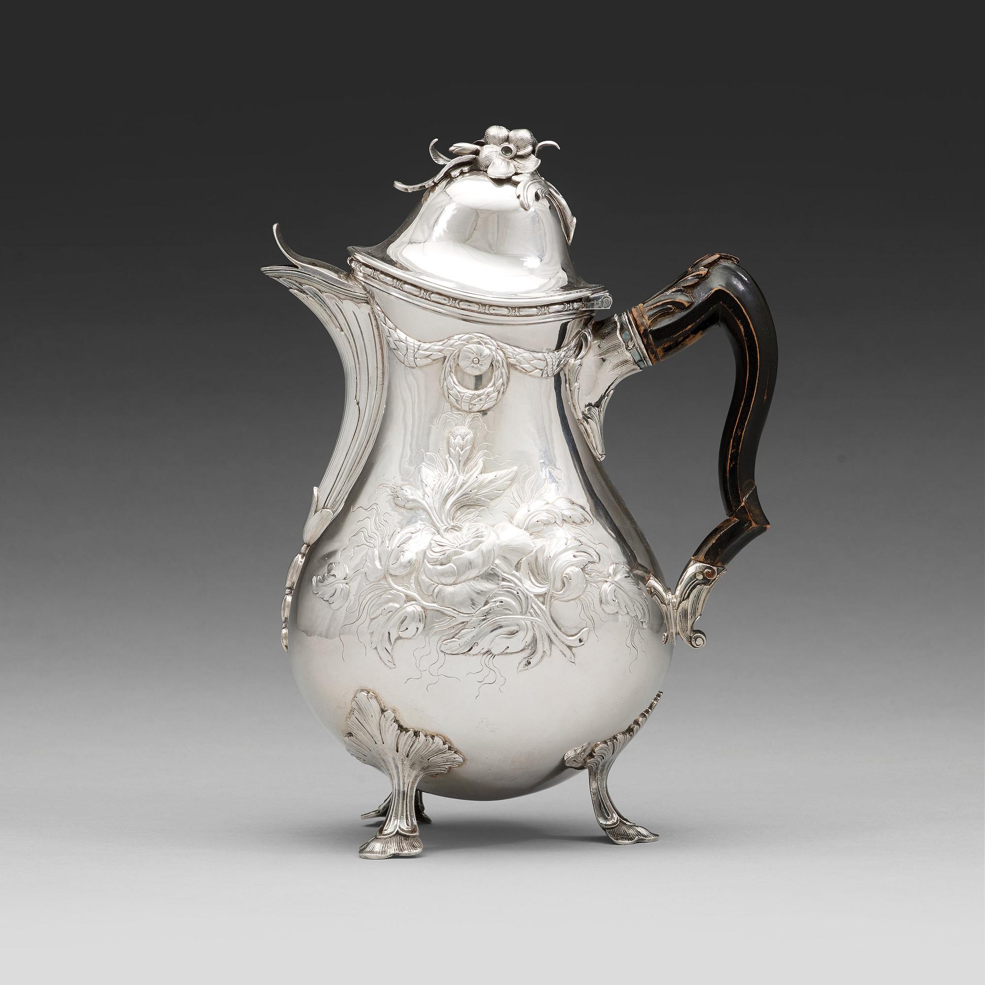 Erik Malm, kaffekanna, silver, Malmö 1780, rokoko.
