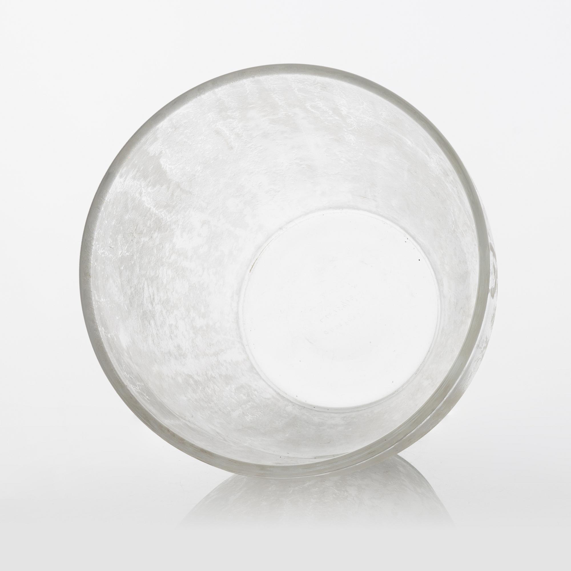 Vicke Lindstrand, champagnekylare, glas, "Iced", Orrefors, 1930-tal.