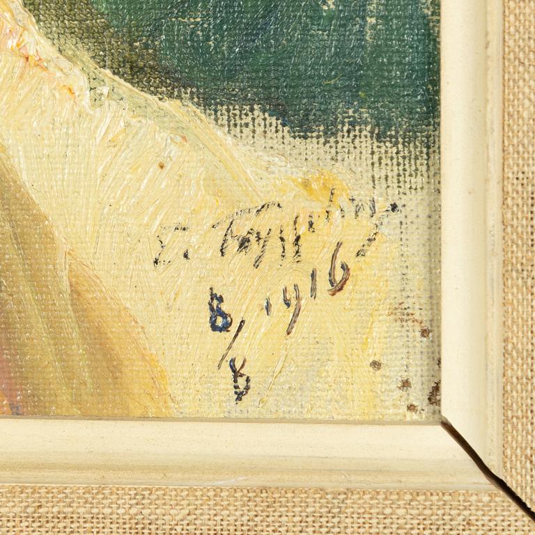 Erik Tryggelin, Porträtt i profil.