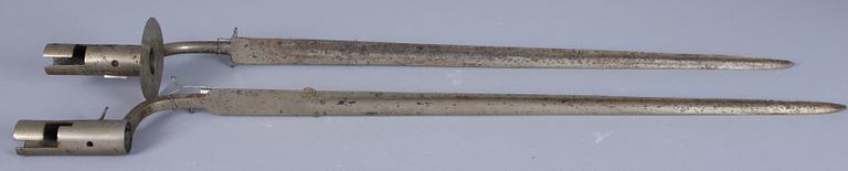 BAJONETTER, 2 st, 1700-tal.