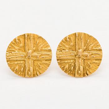 Kalvosinnapit, 14K kultaa, A. Tillander, Helsinki 1984.