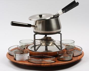 FONDUESET, teak. Digsmed, Danmark.