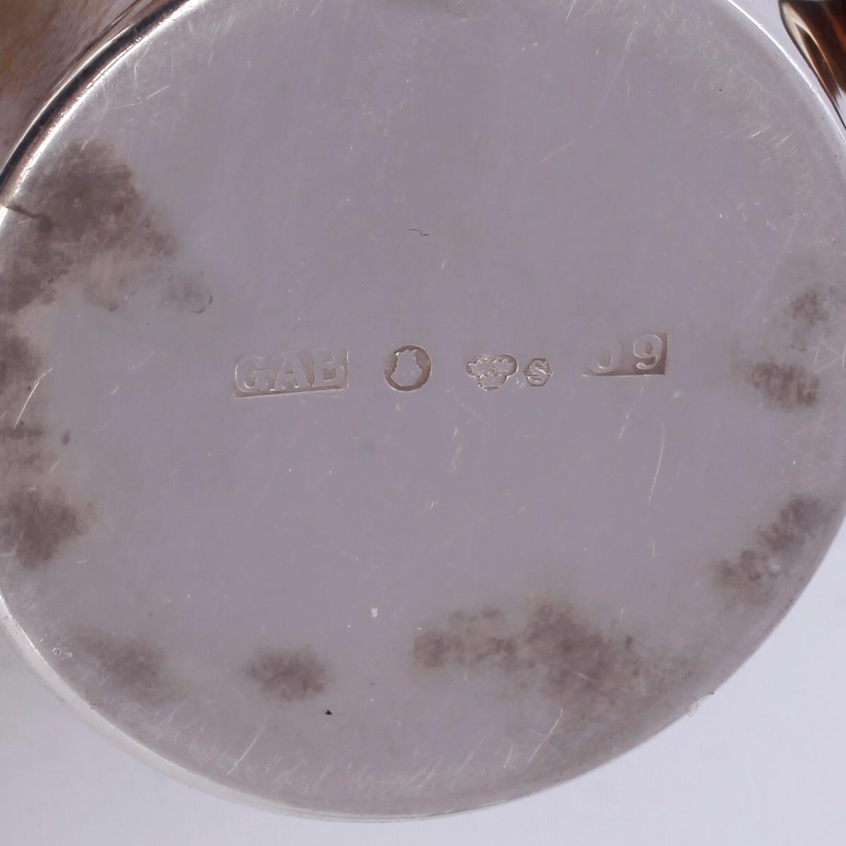 PARTI SILVER, 8 delar, bl.a. GAB, Stockholm, 1967. Vikt 252 gram.