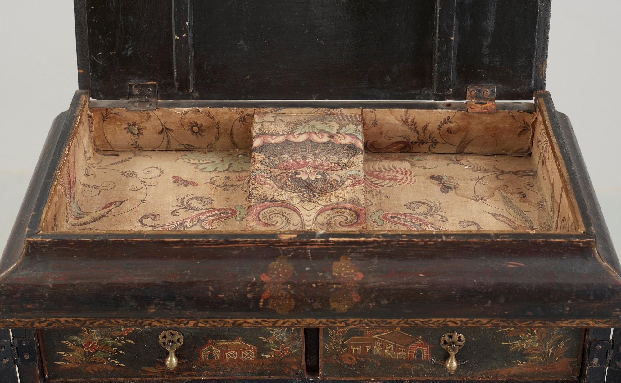 KABINETTSKÅP. Senbarock, 1700-tal.