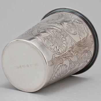BÄGARE, 4 st, silver, 1800/1900-tal. Vikt 455 g.
