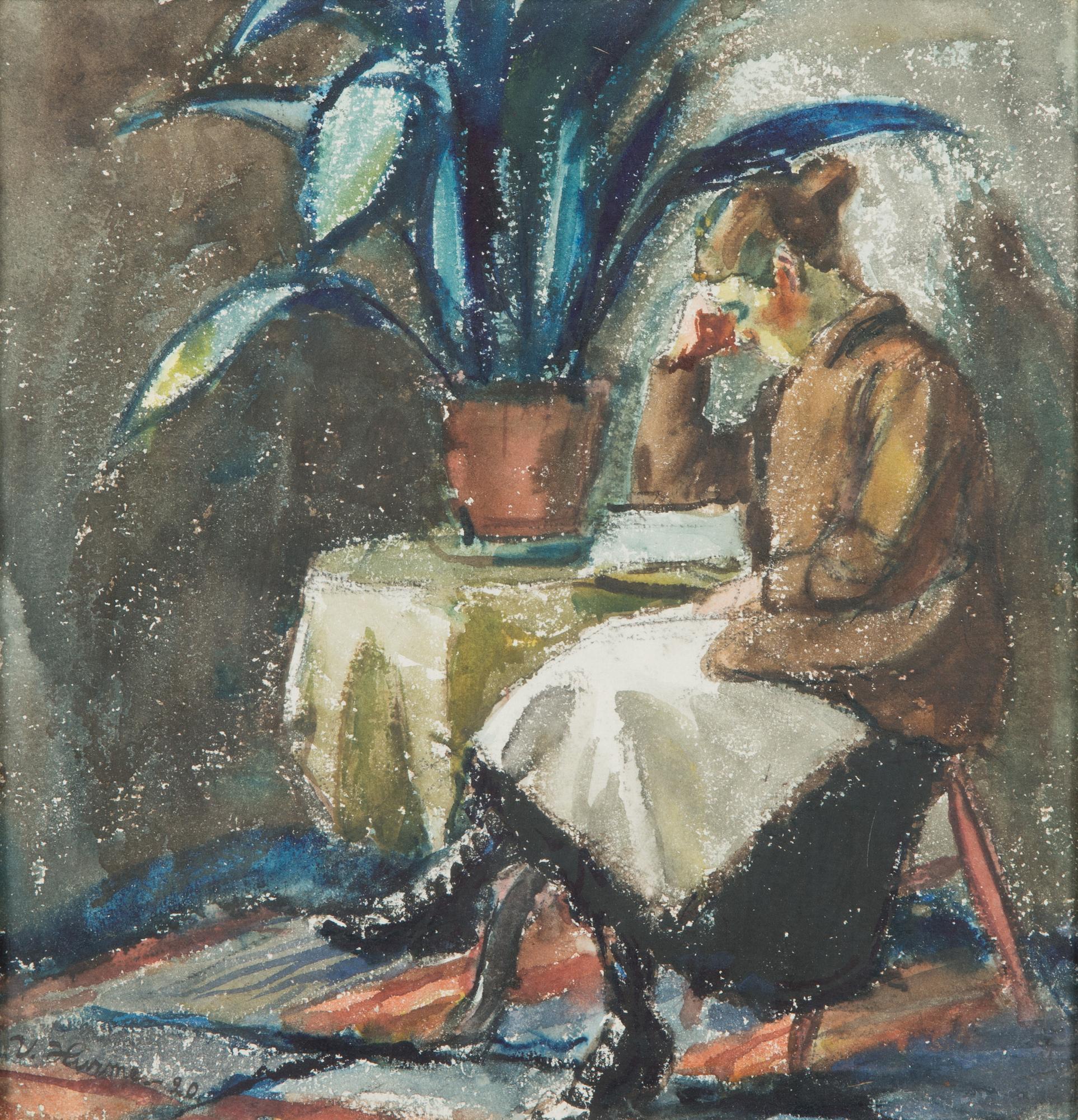 Viljo Hurme, akvarelli, signeerattu ja päivätty -20.