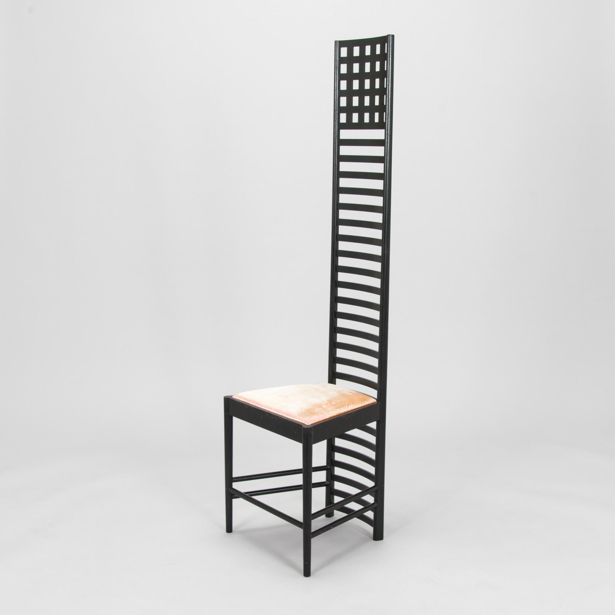 Charles Rennie Mackintosh, A 'Hill house 1' chair for Cassina, signed and numbered.