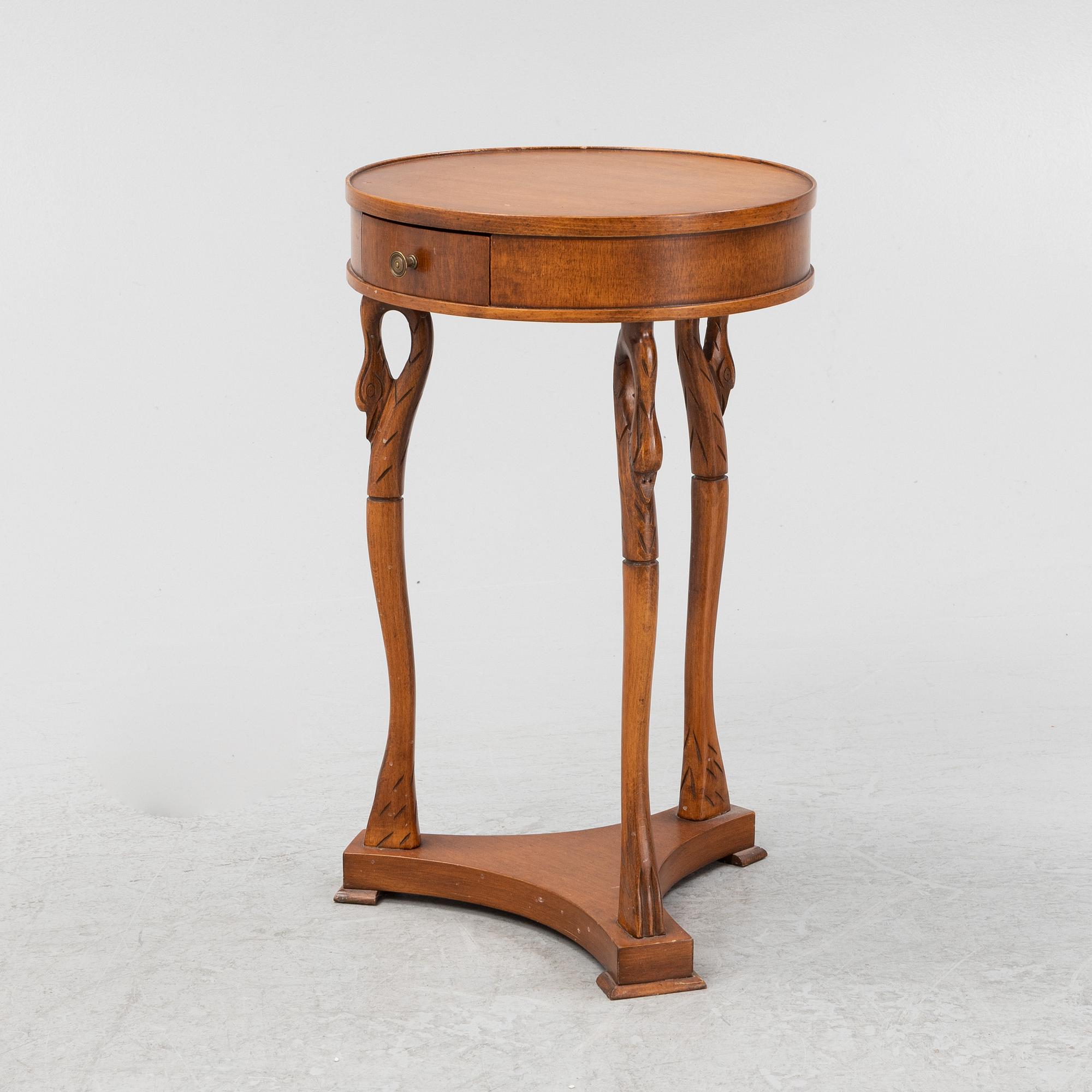 A Selva Empire style mahogany bedside table, Italy.