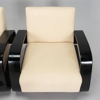 Alvar Aalto, fåtöljer ett par, "Tank chair" modell 400, Artek, 1970-tal.