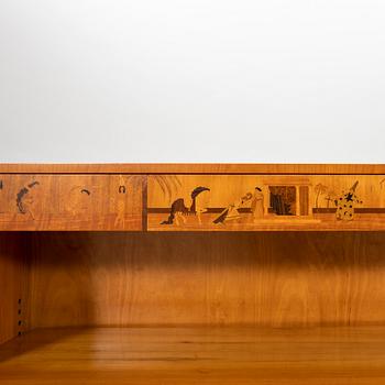 Sven Ekholm & Erik Mattson bookcase Lammhults Chair & Furniture Factory/Mjölby Inlay 1940s Swedish Modern.