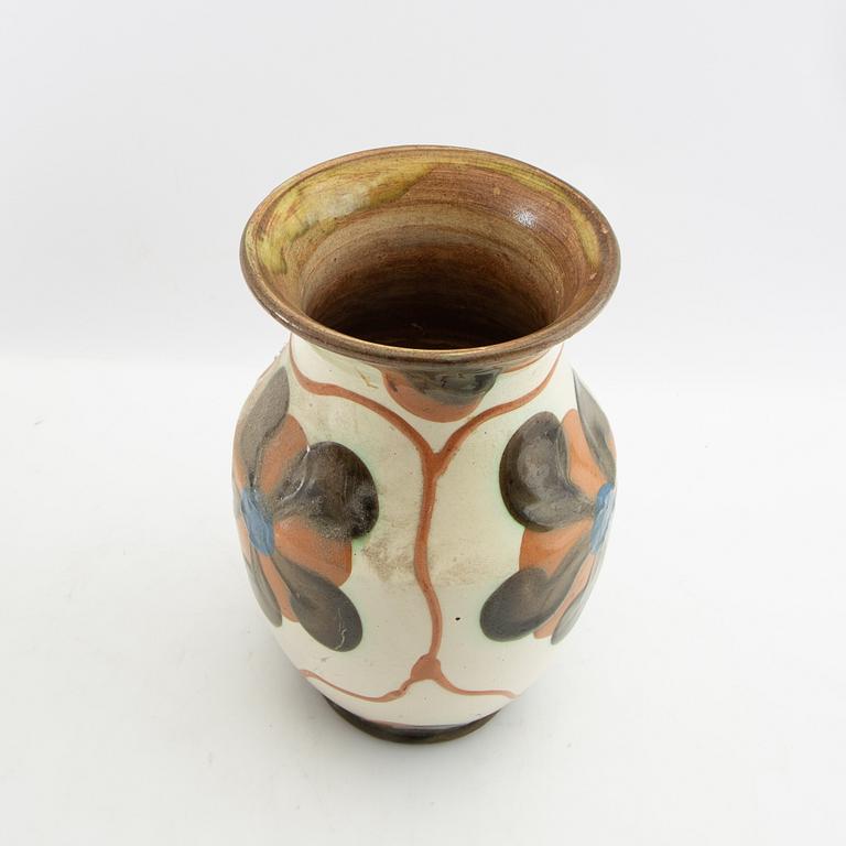 Andersson & Johansson vases 5 pcs Höganäs first half/mid 20th century glazed stoneware.