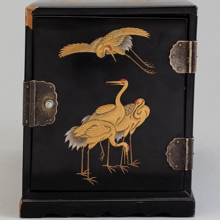 Two Japanese lacquered wooden boxes, Meiji (1868-1912).